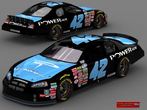 2004 Jeep Wrangler - This is a render of a #42 Dodge Charger NASCAR race car with Powerade livery.