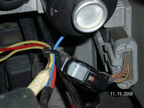 1996 Ford Bronco - Spout connector wires come out of the ignition module wiring connector loom. Be careful when prying the tabs on both sides away to pull out…