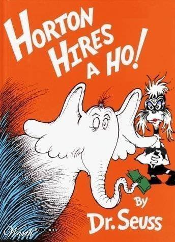 1982 Toyota 4Runner - This is the cover of the Dr. Seuss book "Horton Hires A Ho!" with cartoon illustrations.