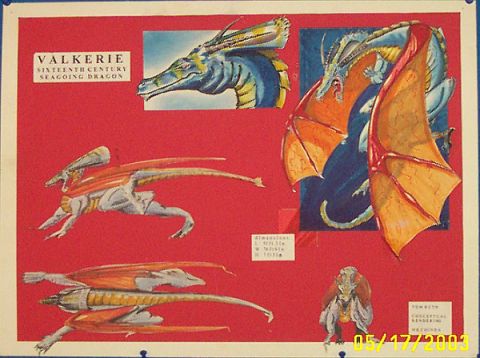1966 Ford Five Hundred - The Valkerie dragon. Marker, pastel, canson.