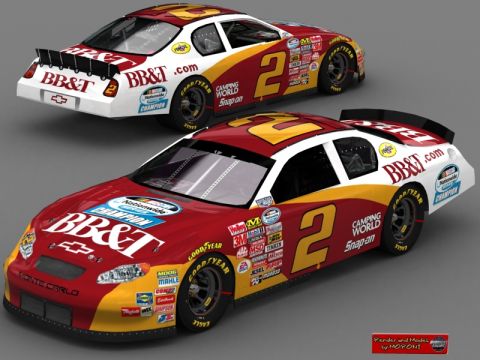 2004 Jeep Wrangler - A pair of race cars, one in front of the other, display prominent sponsorship decals and the number 2.