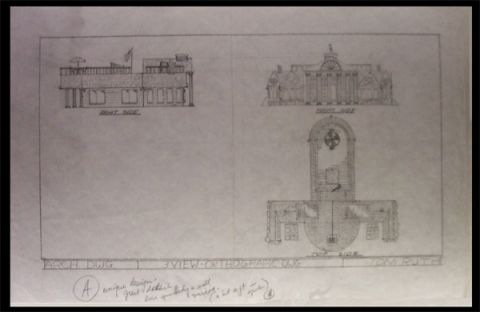 1966 Ford Five Hundred - House orthographic. Pencil.
