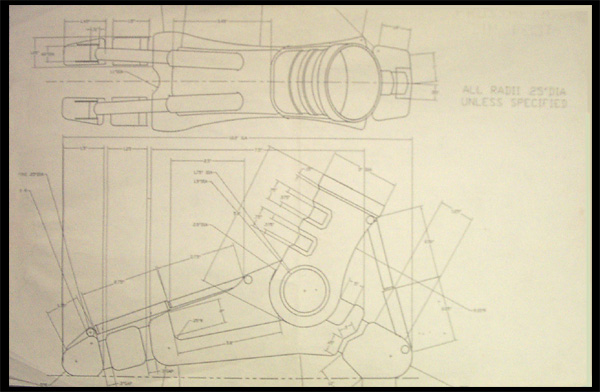 DPR-15 (Dynamic Pedestrial Replacement) prosthetic foot created in AutoCAD 2000. All dimensions are included.