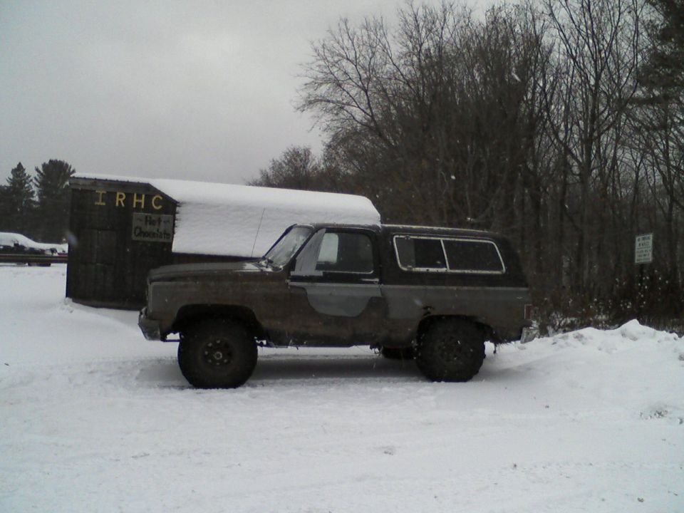 1980s Chevrolet K5 Blazer in snow, side view