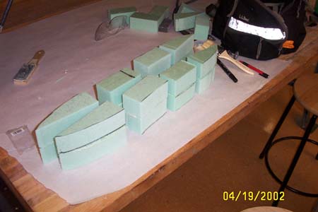 1966 Ford Five Hundred - Carving the greenfoam for the body.