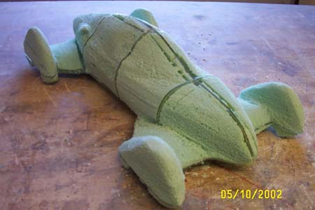1966 Ford Five Hundred - The foam is sanded and carved down to the desired shape.