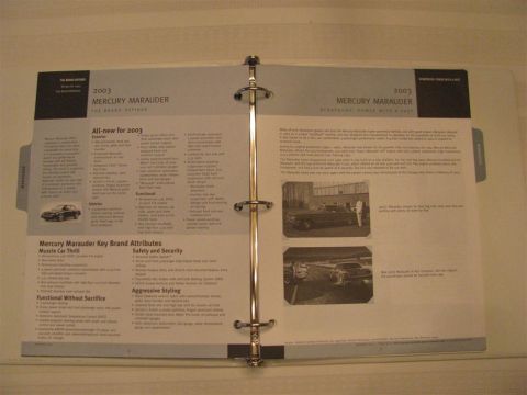 2003 Mercury Marauder - This document details the 2003 Mercury Marauder, including its key attributes and styling.