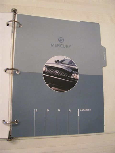 2003 Mercury Marauder - 2004 Mercury Marauder Source Book Section w/Order Guide. These books are a Dealer Only Item issued by Ford Motor Company and used by the Sa…