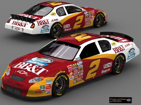 2004 Jeep Wrangler - This is a render of a NASCAR race car the number 2 and BB&T sponsorship.