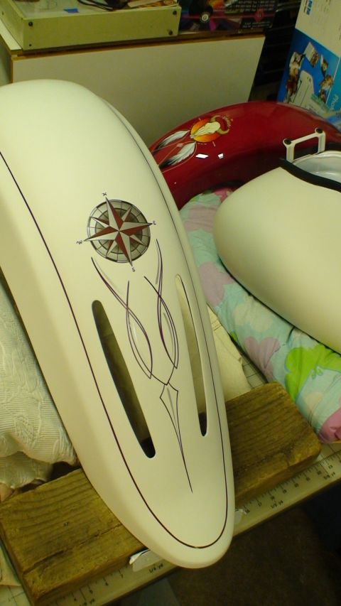 2006 Yamaha V Star Classic - From my Pinstriper The rear fender