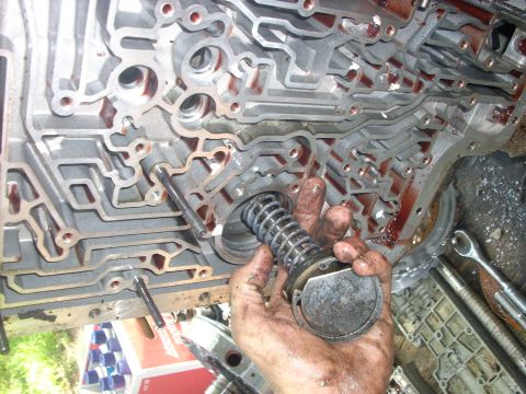 1992 Ford Bronco - see just comes right out after the snap ring is removed