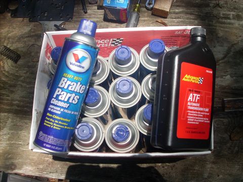 1992 Ford Bronco - some supplies to start with.....youll need much more brake cleaner and ATF mercon fluid