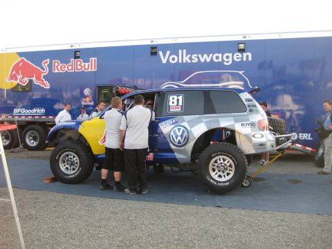1996 Ford Bronco - Volkswagen Touareg race truck with number 81, prepared for off-road competition.