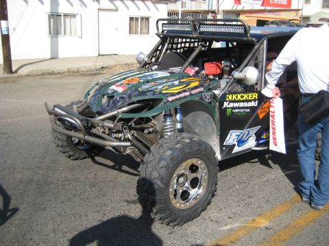 1996 Ford Bronco - This off-road buggy is heavily modified with sponsor decals and off-road lighting.