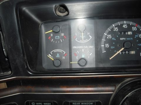 1988 Ford Bronco - installed a bad fuel guage cluster there AFTER I checked it before reinstalling the panels, and I fixed the fact that it used to say UNLEAD…