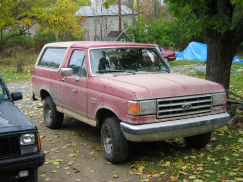 1988 Ford Bronco - aww first time I took it off roading, found a pond that was at the top of the front bumper