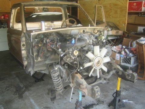 1990 Ford Bronco - Next the front suspension comes off
