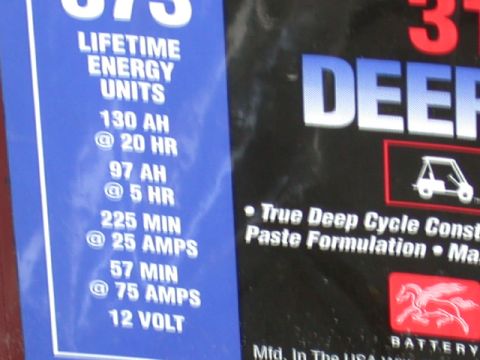 1994 Ford Bronco - This image shows specifications for a deep cycle battery, not a vehicle.
