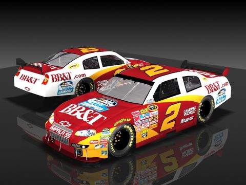 2004 Jeep Wrangler - Two race cars are shown with various sponsor decals and racing numbers, reflecting on a dark surface.