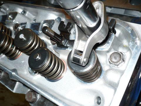 1973 Ford Ranchero - Close-up view of engine valve springs and rocker arm assembly, showing mechanical components.