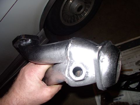 1990 Lincoln Town Car - Down to the village welding shop and ten bucks later each header had a bung welded to it. I hit them with the only high heat paint I had ly…
