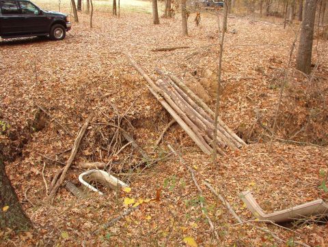 1983 Ford Bronco - Since he bought this property about 3 years ago, he's never had access to the E side of the creek, other than this log bridge he built a fe…