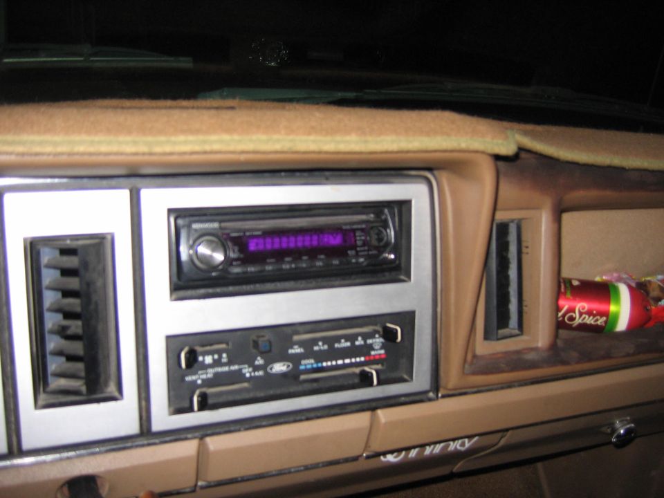Interior dashboard with Kenwood stereo and Ford climate controls