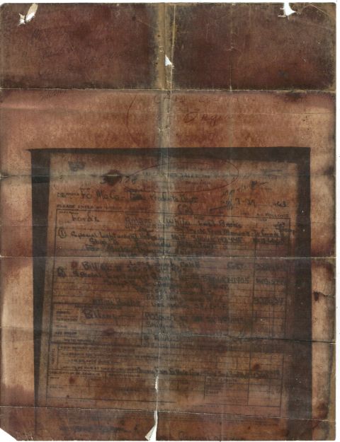 1963 Ford Galaxie - This aged document contains faded text and appears to be a historical record or form.