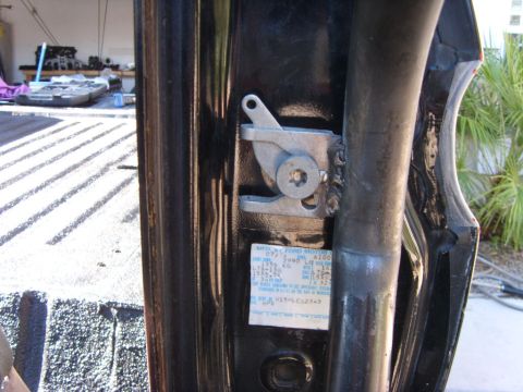 1978 Ford Bronco - The VIN plate on the door jamb of a 1978 Ford Bronco shows manufacturing details.