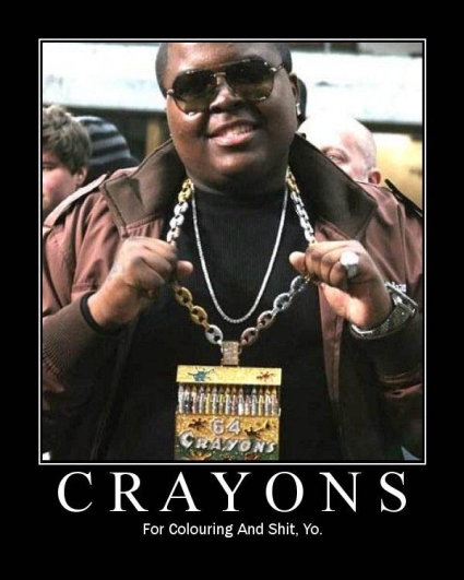 2000 Mercury Grand Marquis - This image features a man with a large, novelty necklace resembling a box of crayons.