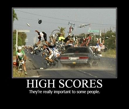 2000 Mercury Grand Marquis - A car appears to have crashed into a group of cyclists, causing a major pile-up.