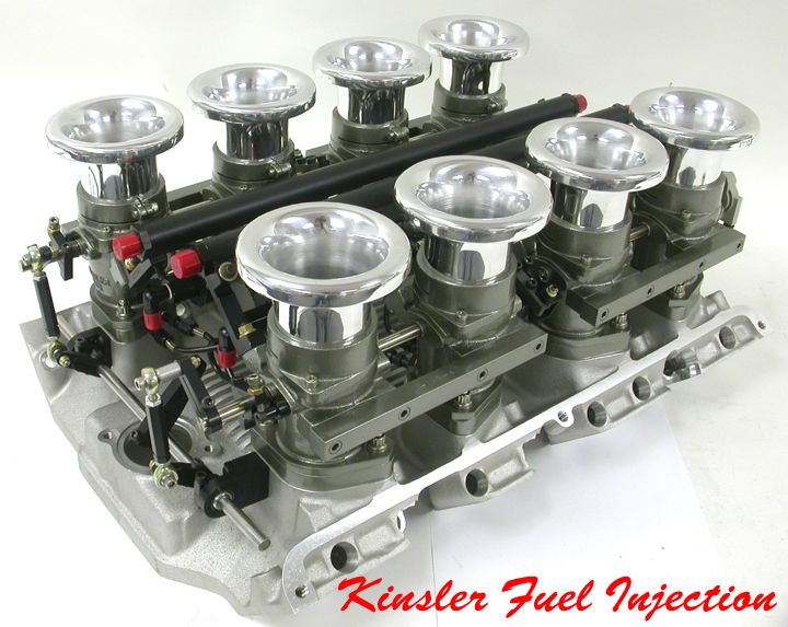 Kinsler Fuel Injection V8 stack-injection manifold with eight polished velocity stacks