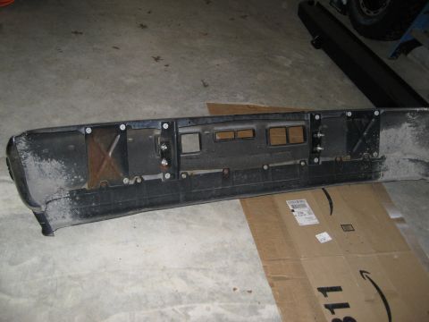 1996 Ford Bronco - Rear bumper assembly for a 1996 Ford Bronco, showing mounting points and internal structure.