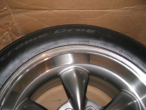 2003 Mercury Marauder - A drag radial tire with size 305/45R18 is shown mounted on a custom alloy wheel.