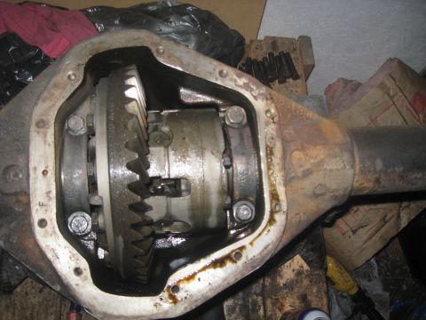 1988 Ford Bronco - Close-up of an open differential housing, revealing the gears within.