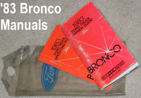 1983 Ford Bronco - Owner's Manual & Pamphlet for '83 Bronco