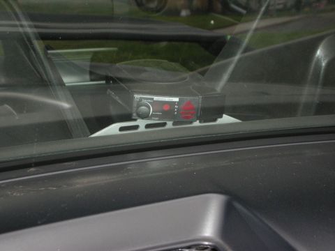 1998 Ford Crown Victoria - Radar detector unit with red lights and a dial is visible on the dashboard.