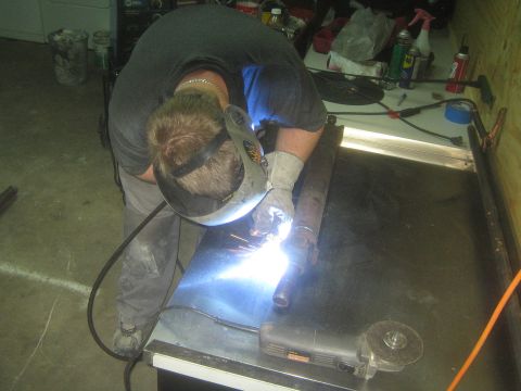 1987 Suzuki Samurai - Welding up RocZuks Driver shaft after a wee bit of shortening.