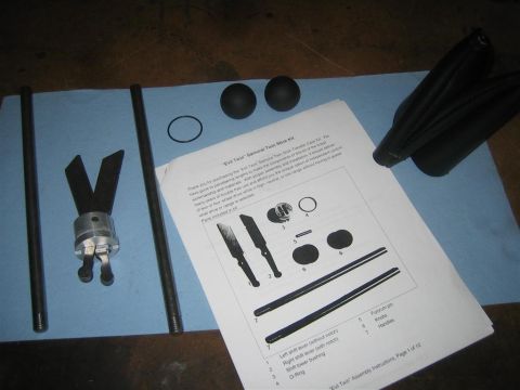 1987 Suzuki Samurai - This image shows a transfer case parts kit, including levers, knobs, and instructions, for a Suzuki Samurai.