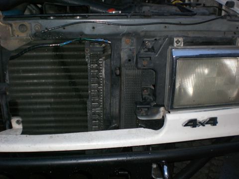 1990 Ford Bronco - small cooler relocated and used for a power steering cooler
