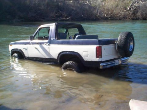 1981 Ford Bronco - Not a Submarine! This is about as far as I got before losing traction.