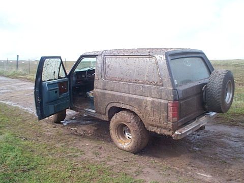 1981 Ford Bronco - Less than a week after the paint job, I almost ruined it with mud..