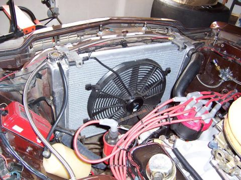 1975 Ford Granada - aluminum radiator and electric fan