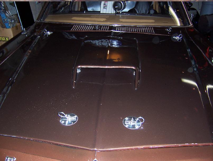 custom fiberglass hood w/ mach1 hood scoop