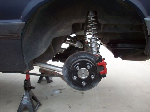 1985 Ford Mustang - Rear disc & coilover setup