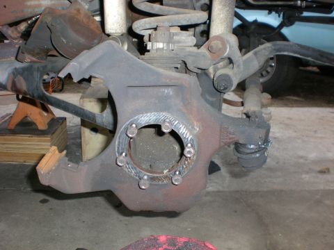 1990 Ford Bronco - Standard ford ttb knuckle. WIth the caliper, rotor and axle removed. This is the point where you can forget the whole idea and go back. Nex…