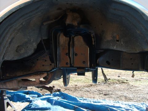 1989 Ford Bronco - frame with a new coat of black paint