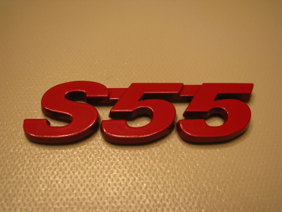 Long discontinued S55 badge.