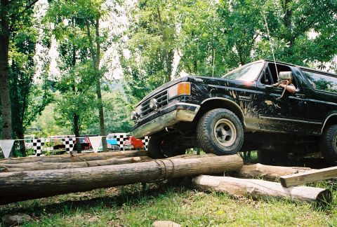 1991 Ford Bronco - Me on the logs