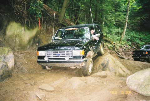 1991 Ford Bronco - Me going down